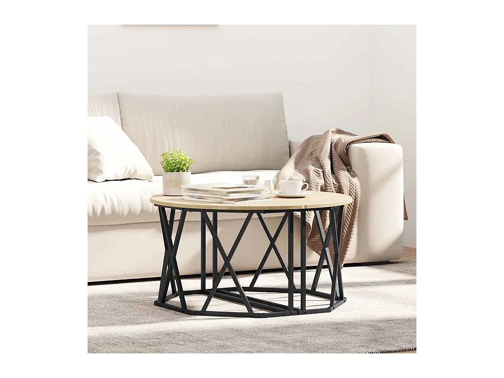 Table basse Chêne sonoma 80 x 80 x 42 cm