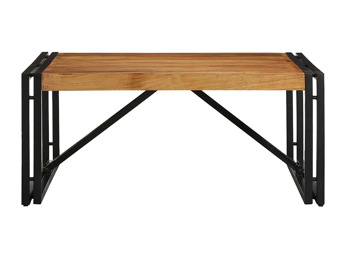 Mesa de centro 80x80x35 cm madera maciza acacia