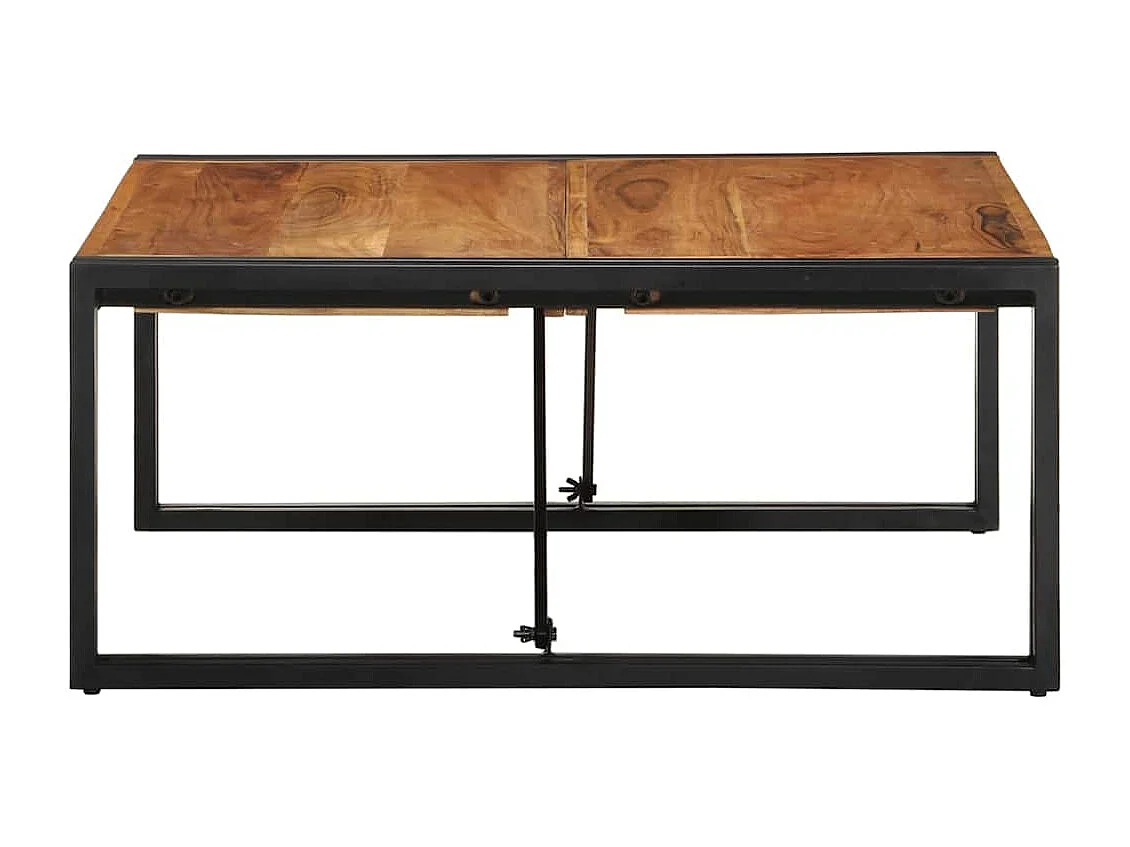 Mesa de centro 80x80x35 cm madera maciza acacia