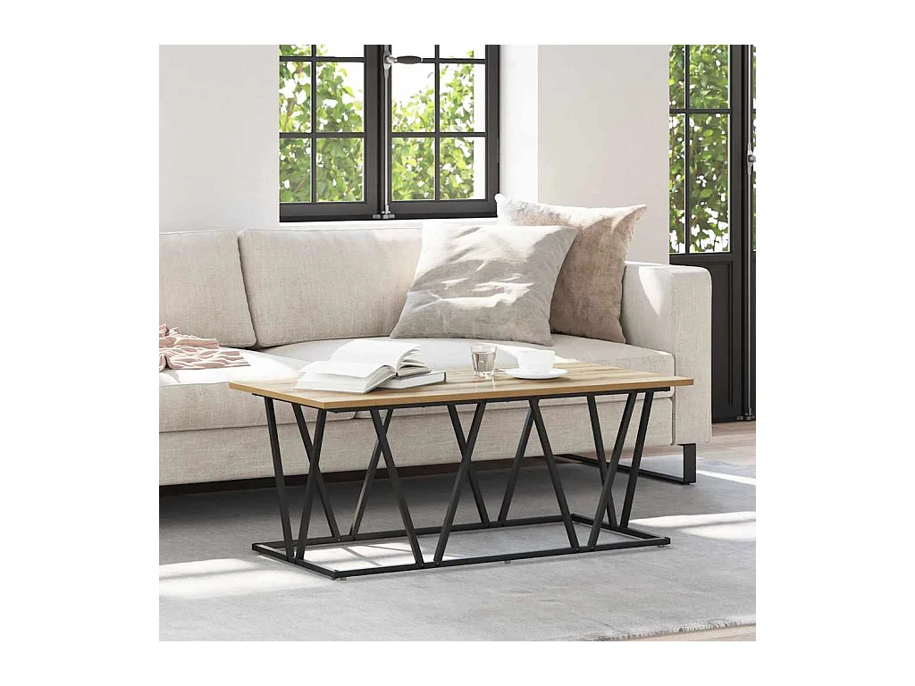 Table basse chêne artisanal 100 x 50 x 40 cm