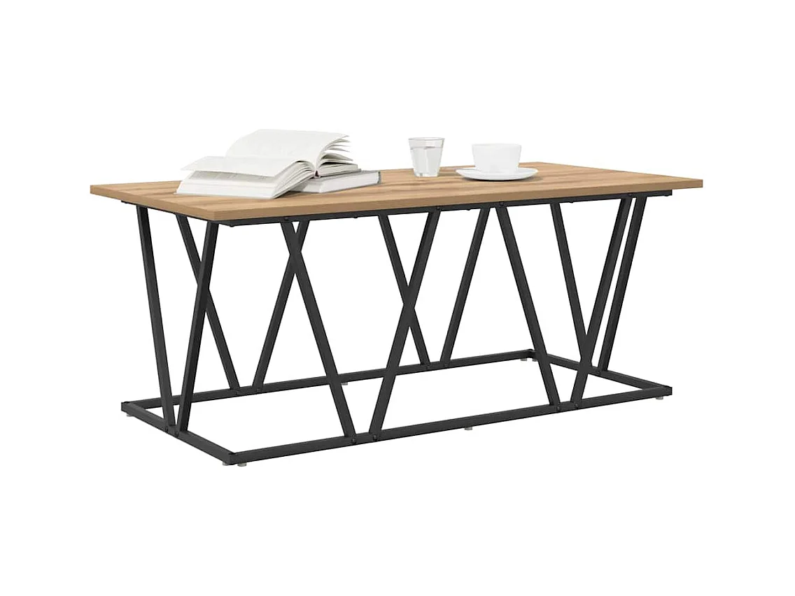 Table basse chêne artisanal 100 x 50 x 40 cm