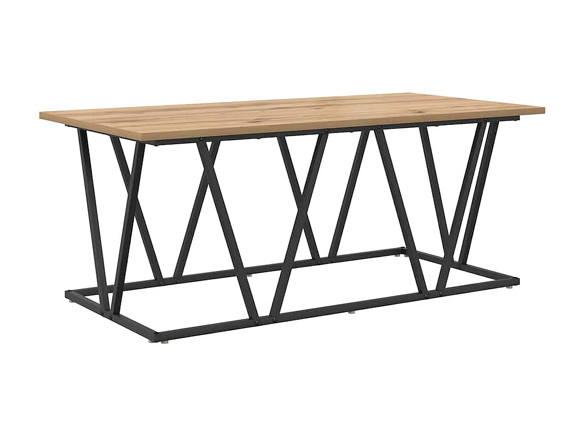 Table basse chêne artisanal 100 x 50 x 40 cm