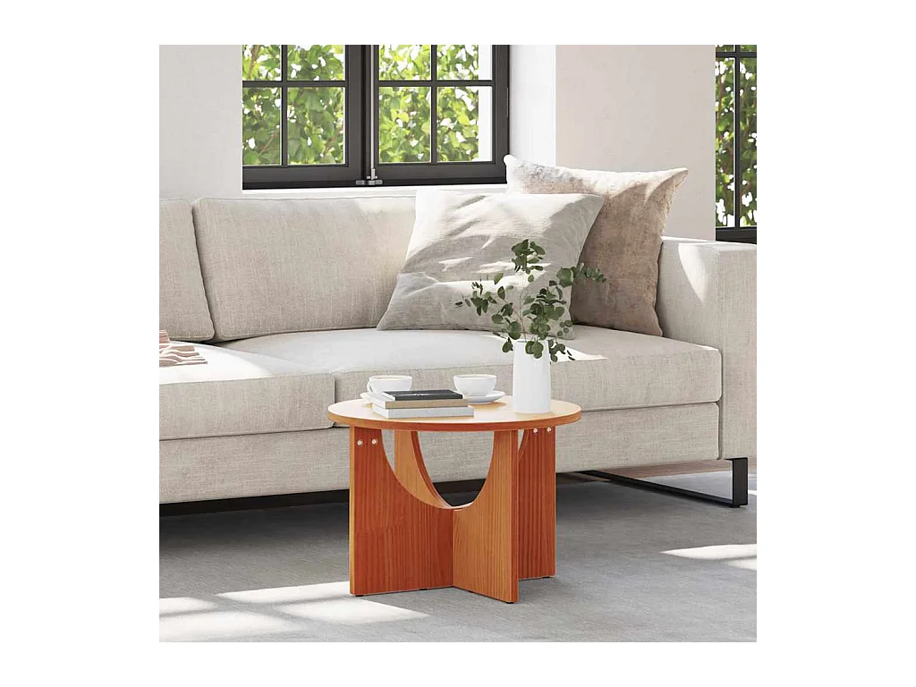 Salontafel Wasbruin 50 x 50 x 35 cm Massief grenenhout