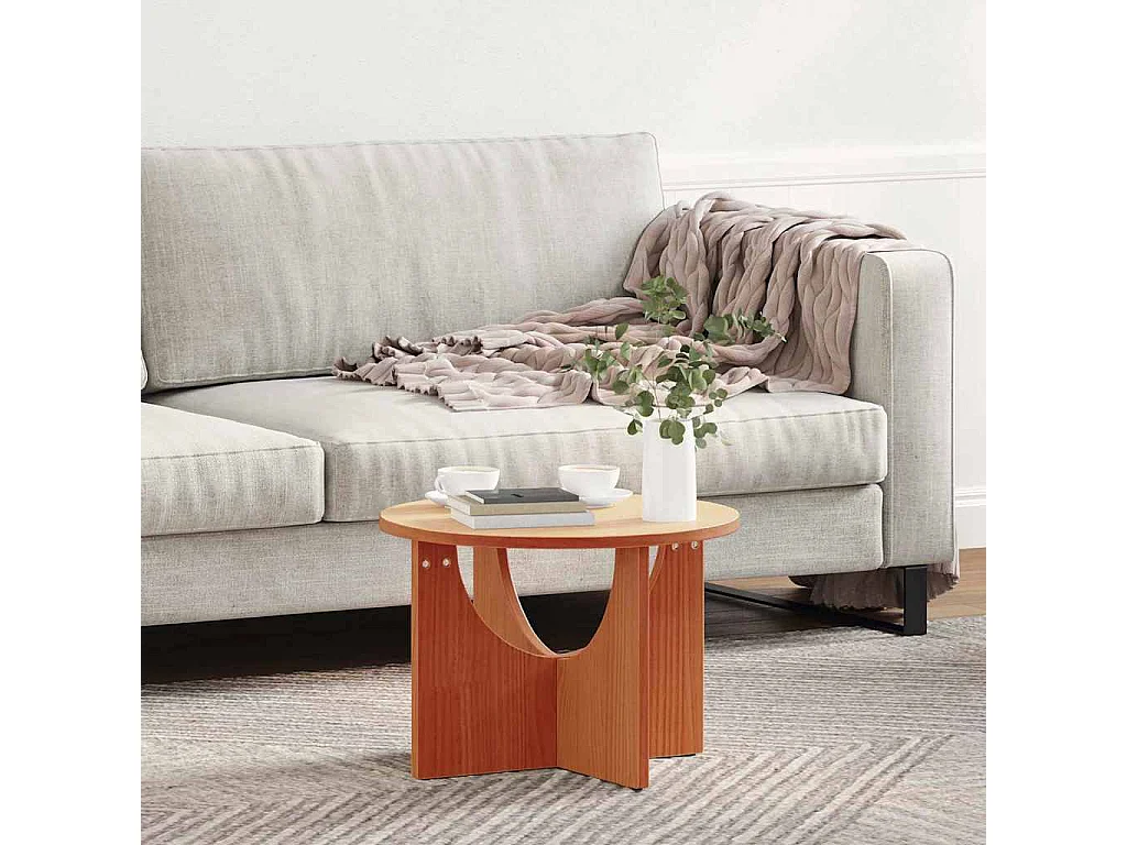 Salontafel Wasbruin 50 x 50 x 35 cm Massief grenenhout