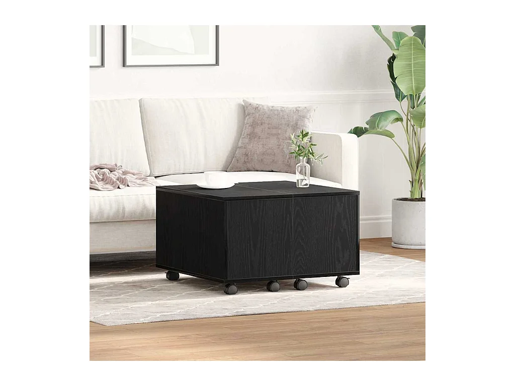 Table basse Chêne noir 60 x 60 x 38 cm Bois d'ingénierie