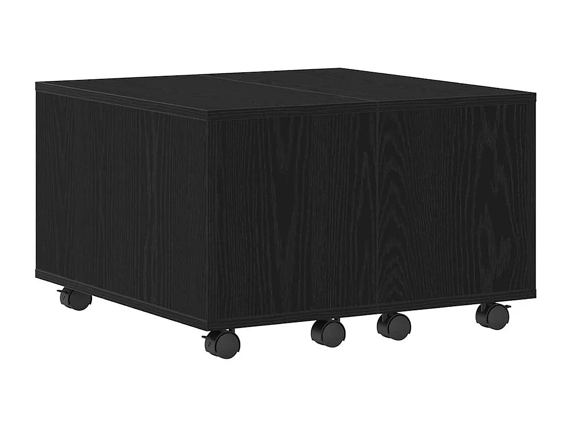 Mesa de Café Roble negro 60 x 60 x 38 cm Madera contrachapada