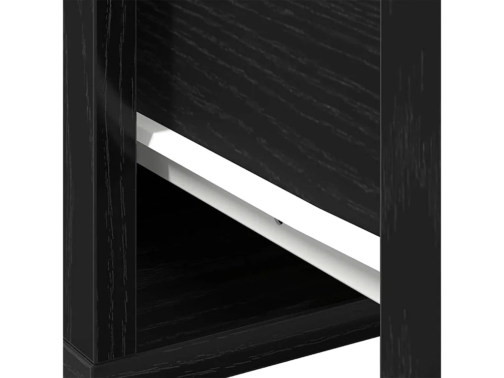 Mesa de Café Roble negro 60 x 60 x 38 cm Madera contrachapada