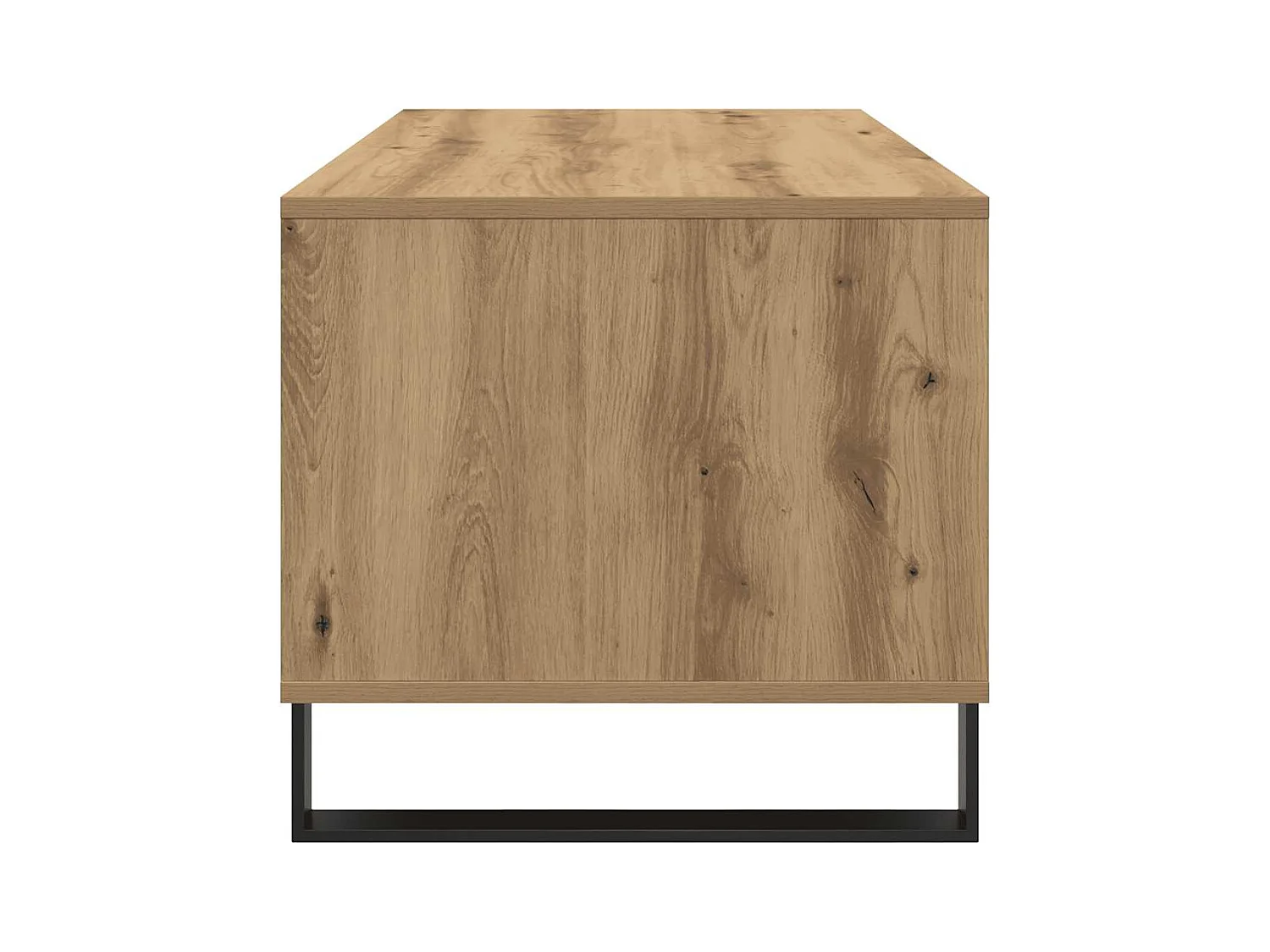 Table basse chêne artisanal 90x49x45 cm bois d'ingénierie