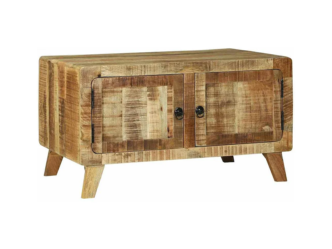 Table basse Marron 80 x 54 x 45 cm Bois de manguier brut massif
