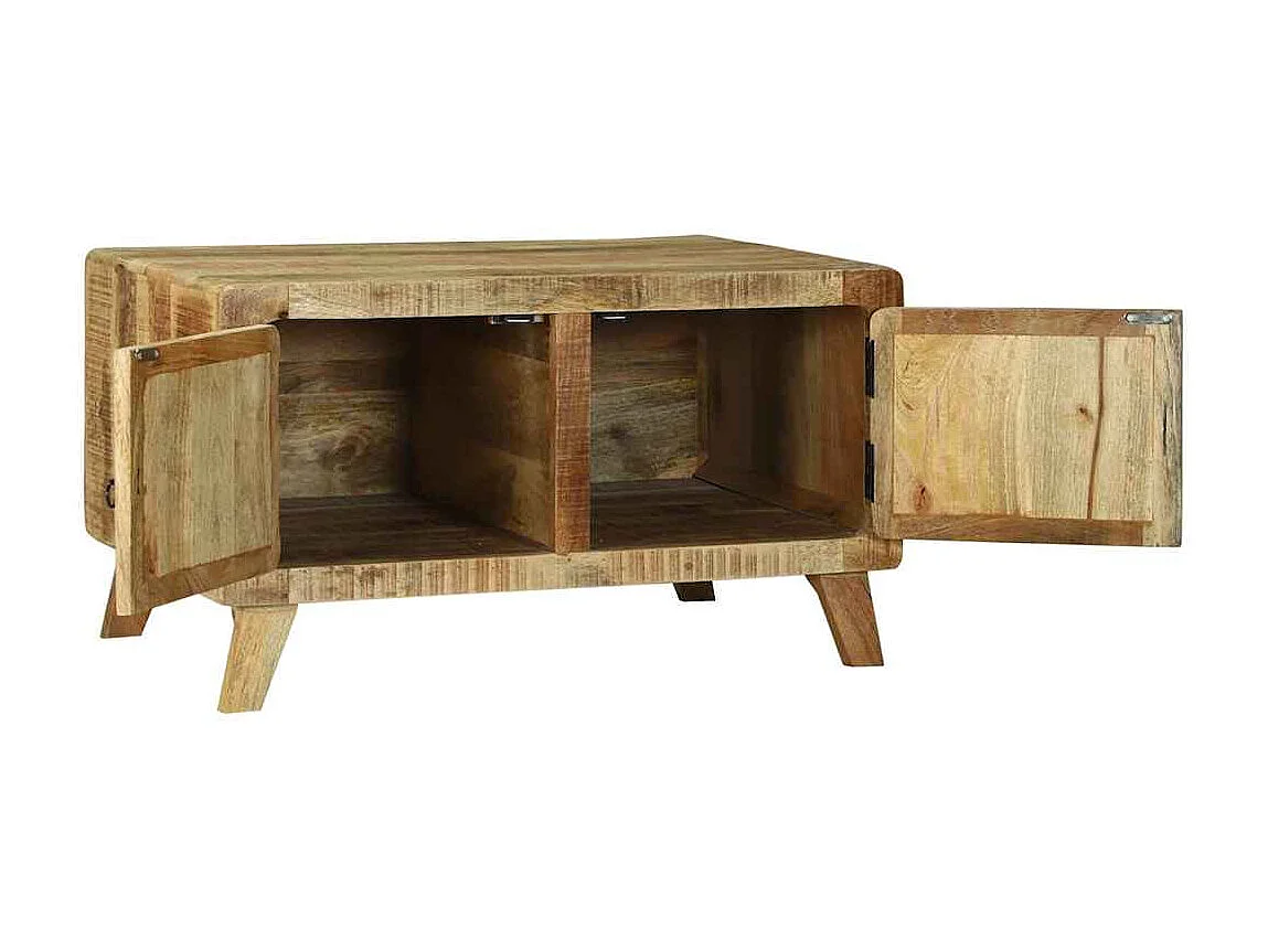 Table basse Marron 80 x 54 x 45 cm Bois de manguier brut massif