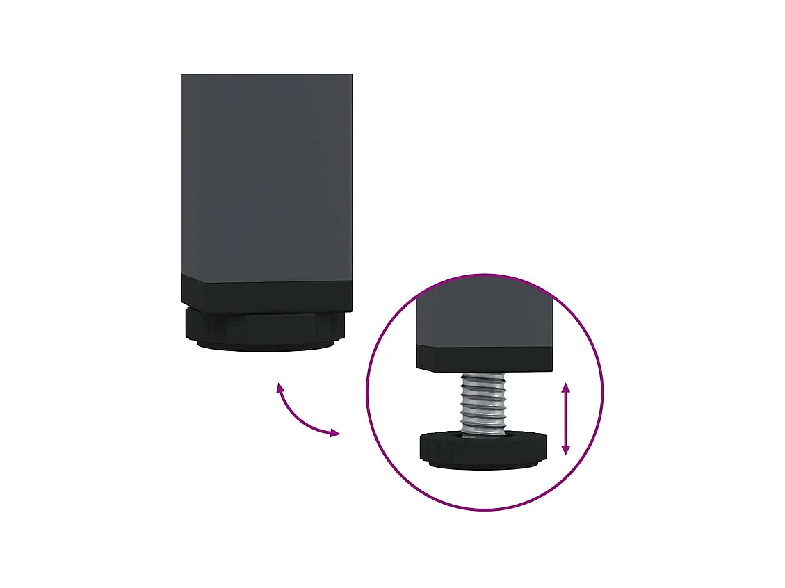 Table basse anthracite 68,5x50x43,5 cm acier laminé à froid