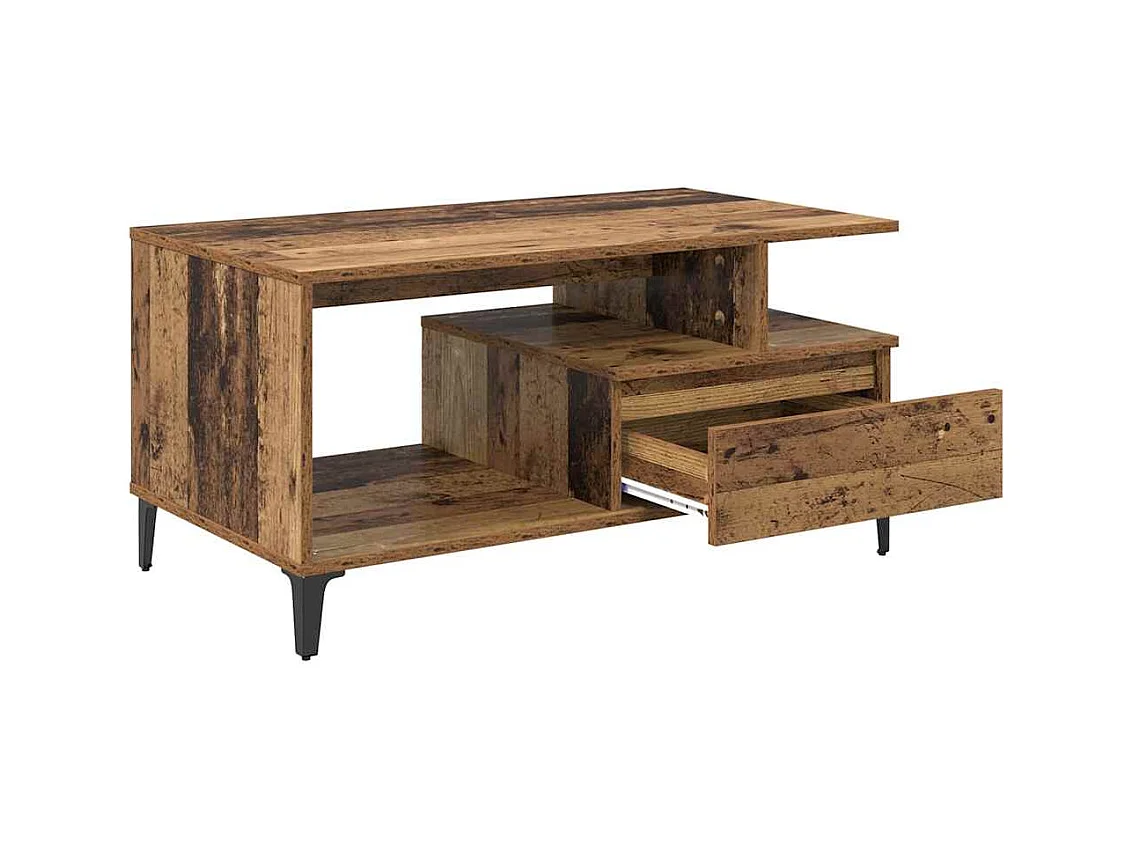 Table basse Bois ancien 90 x 49 x 45 cm Bois d'ingénierie