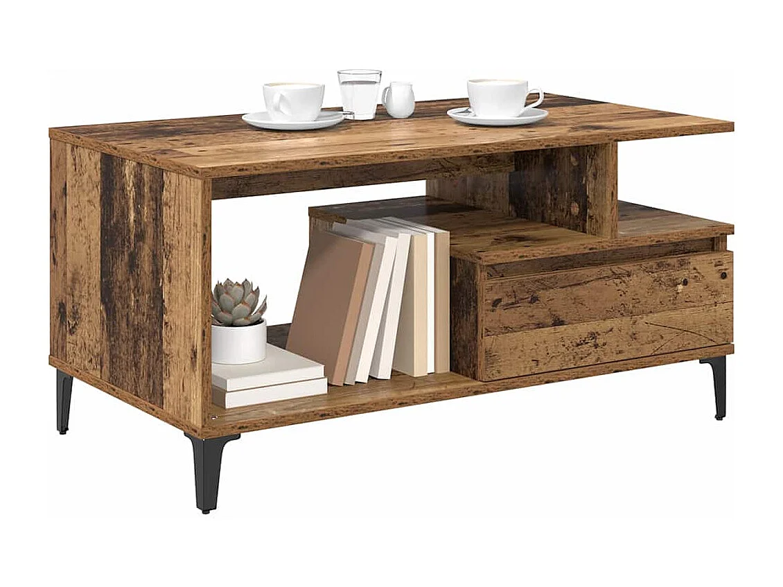 Table basse Bois ancien 90 x 49 x 45 cm Bois d'ingénierie