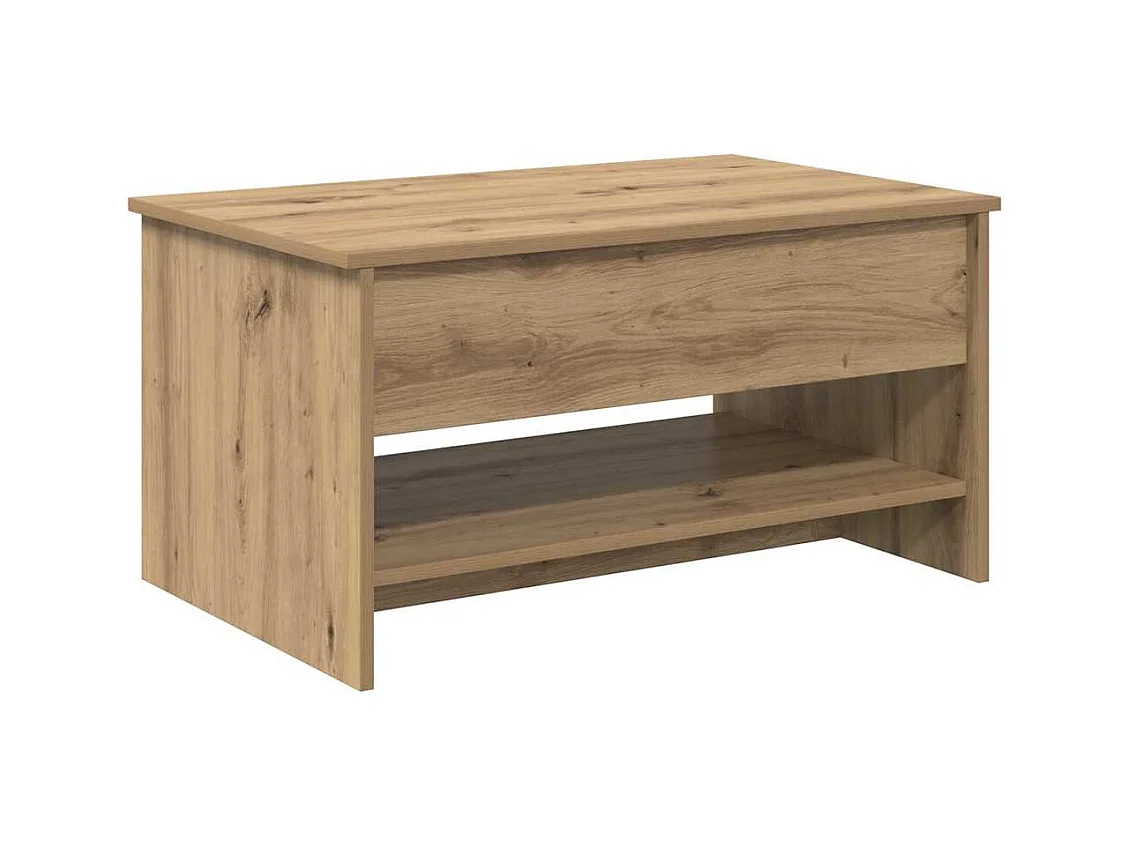 Salontafel artisanaal eikenkleurig 80 x 50,5 x 41,5 cm