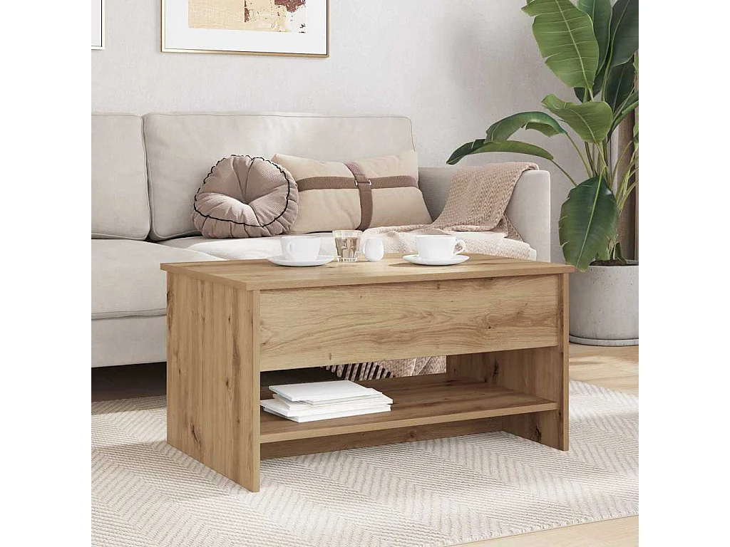 Mesa de centro carvalho artisiano 80 x 50.5 x 41.5 cm