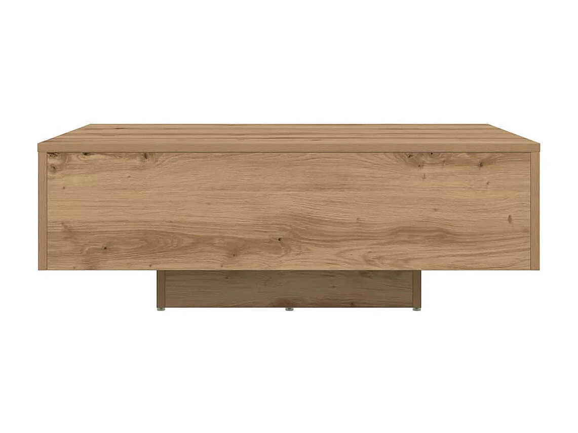 Table Basse chêne artisanal 85 x 55 x 31 cm Bois d'ingénierie