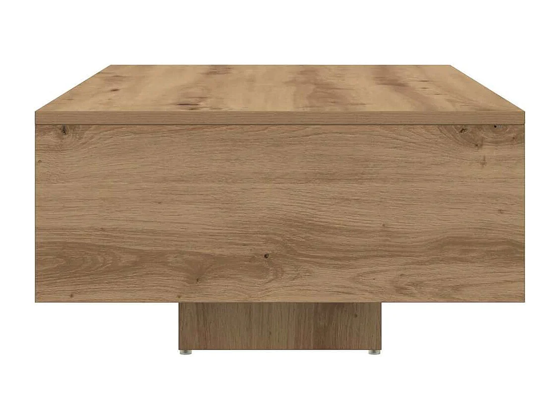 Table Basse chêne artisanal 85 x 55 x 31 cm Bois d'ingénierie