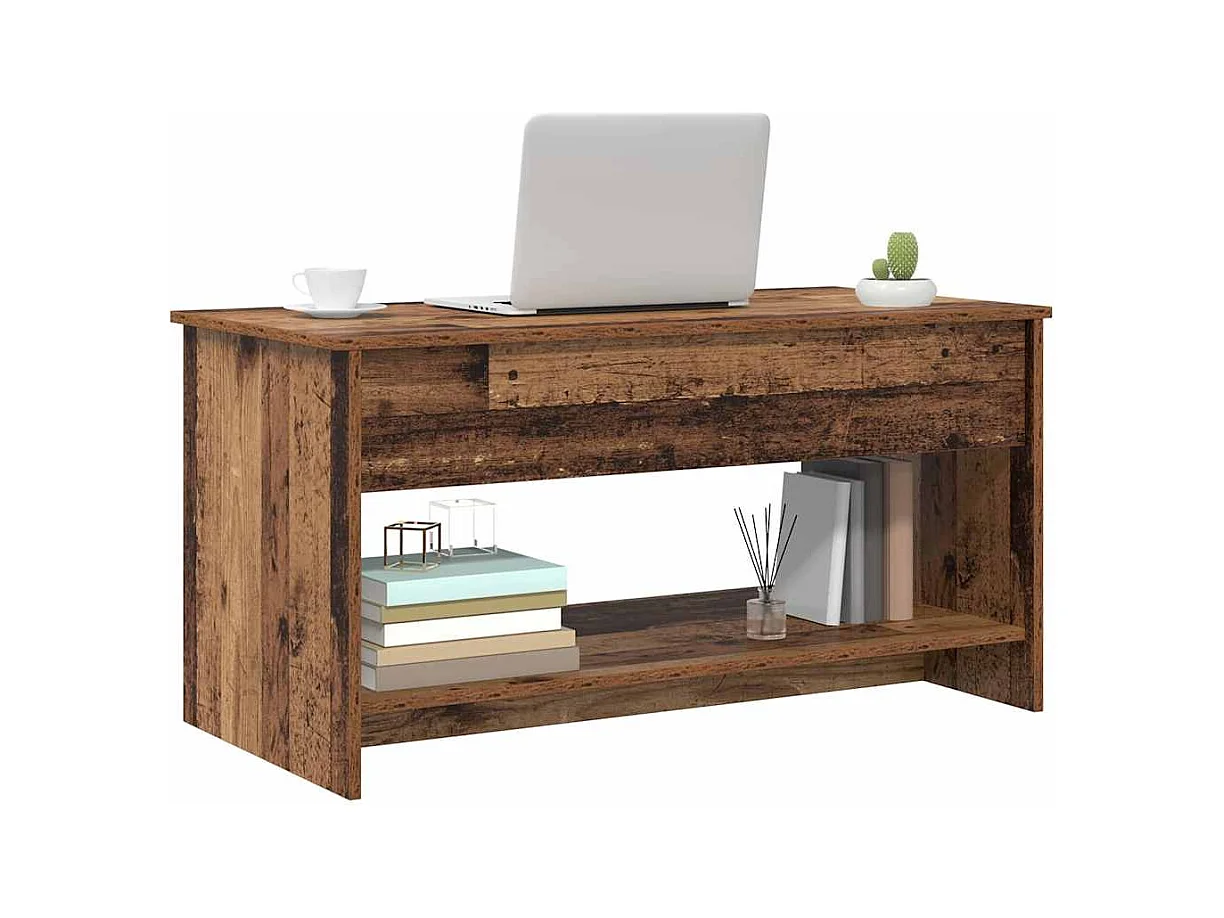 Table basse Bois ancien 80 x 50.5 x 41.5 cm Bois d'ingénierie