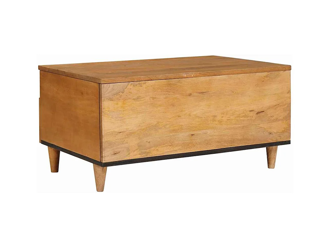 Table basse avec tiroir Marron clair 80 x 54 x 40 cm