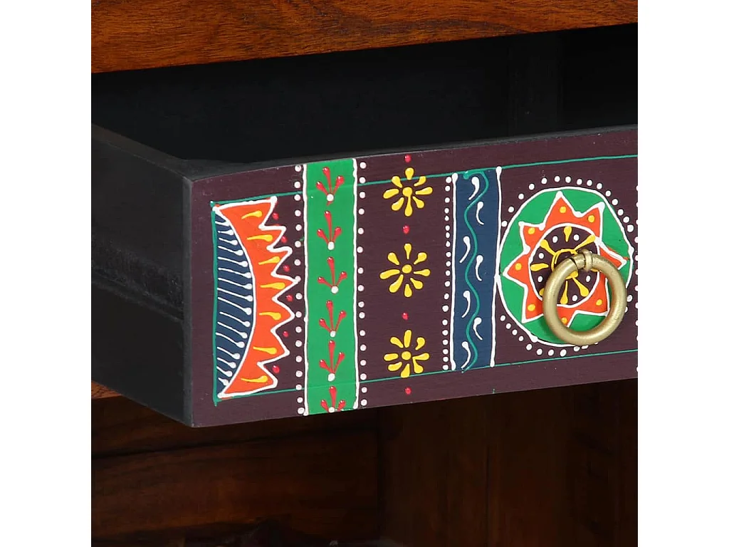 Suporte para telefone com gaveta Castanho 40 x 35 x 75 cm