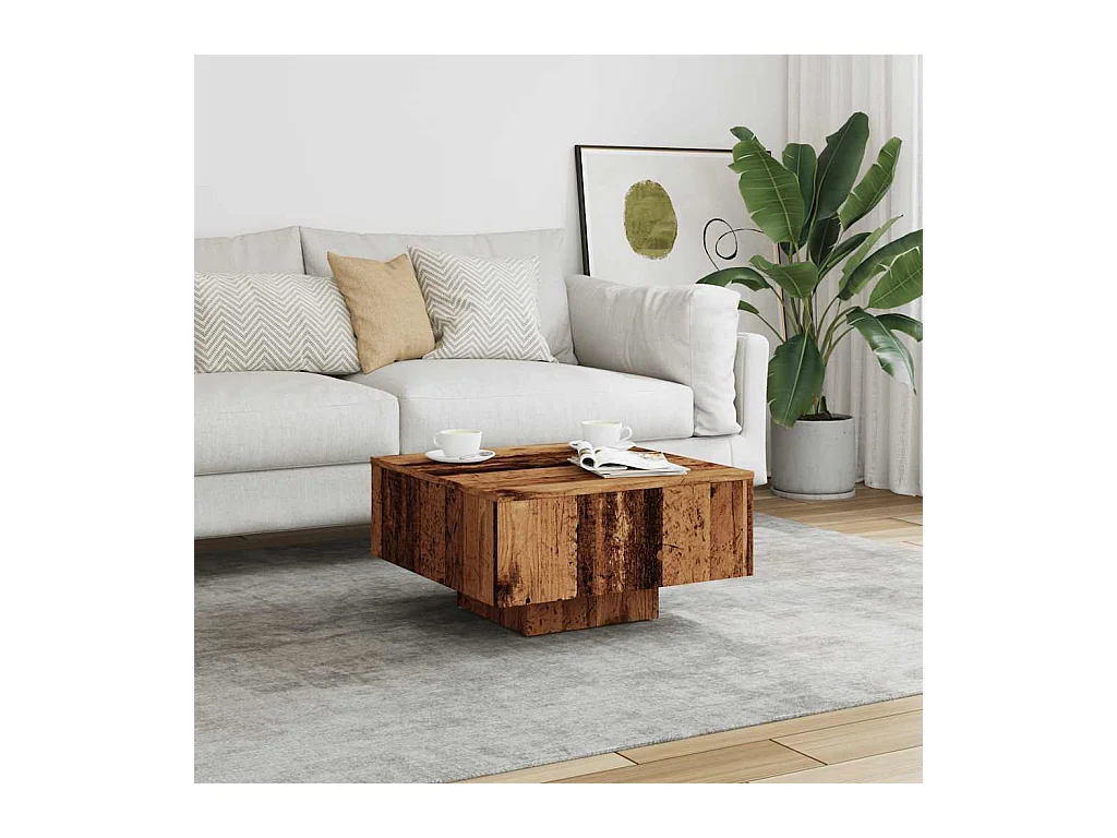 Mesa de centro 60x60x31,5 cm derivados de madeira madeira velha