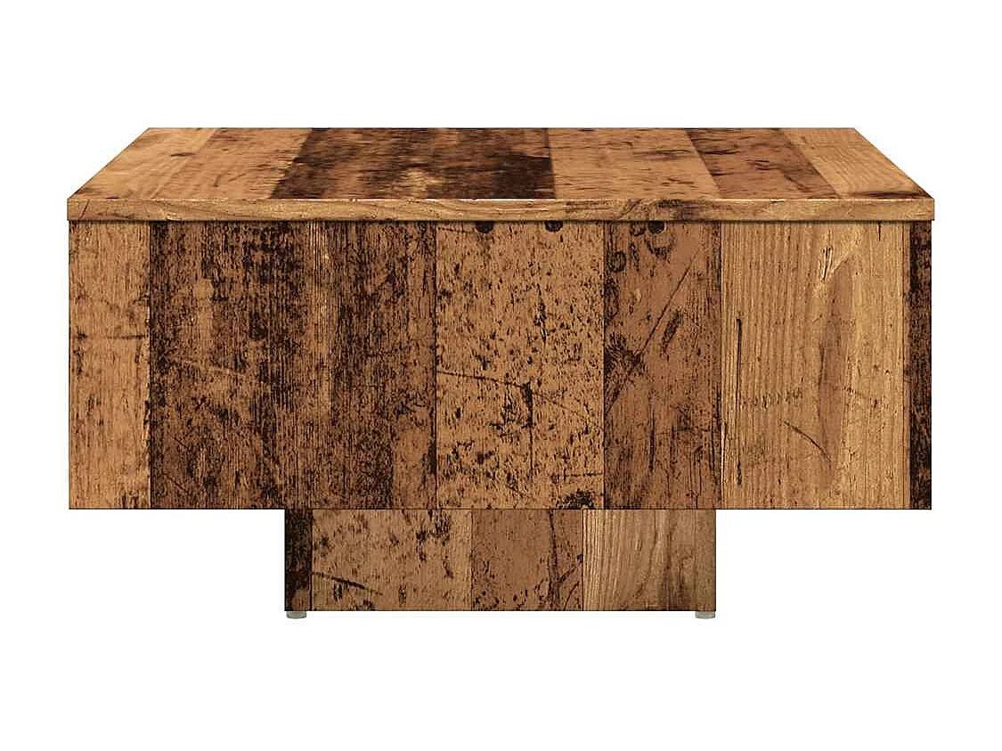Mesa de centro madera de ingeniería envejecida 60x60x31,5 cm