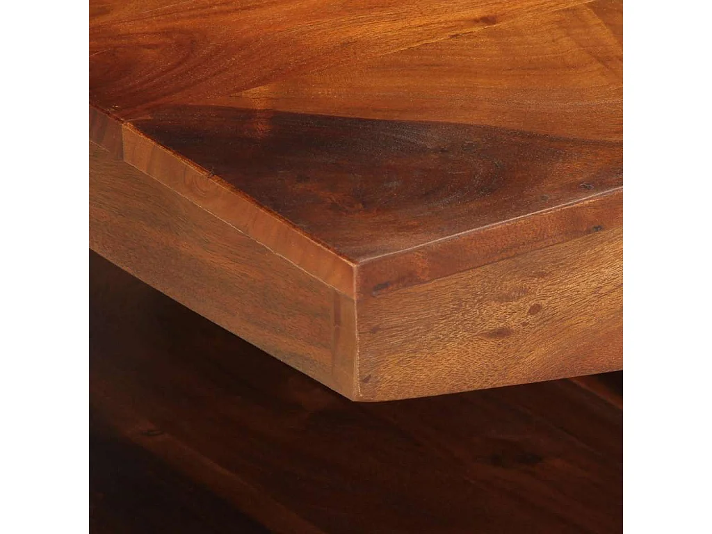 Mesa de centro de madera maciza 90x60x30 cm acacia