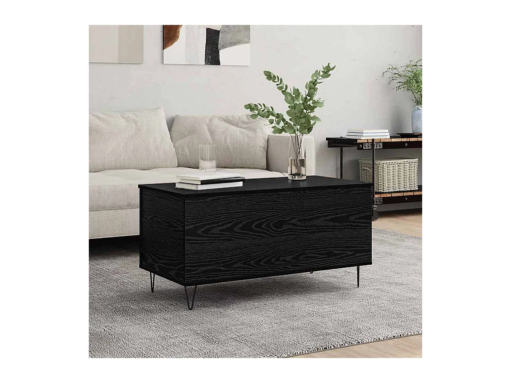 Mesa de centro Carvalho preto 90 x 44.5 x 45 cm