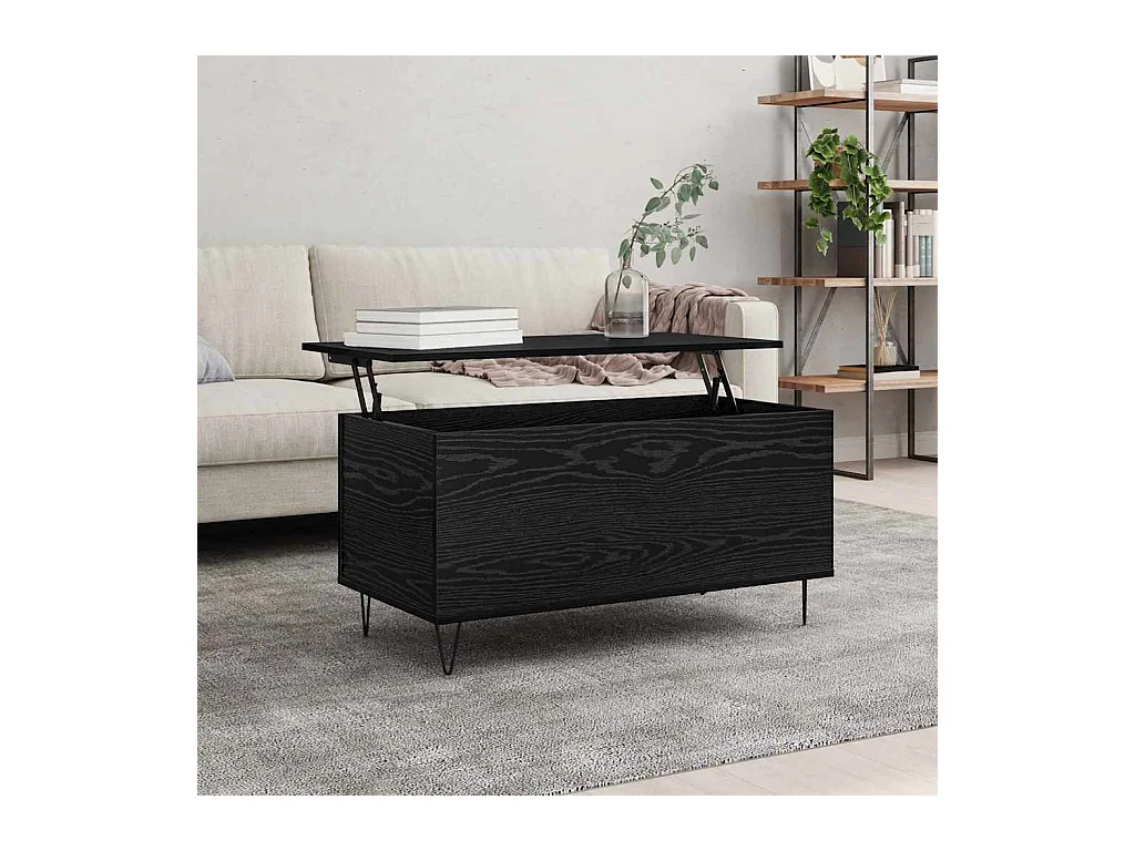 Mesa de centro Carvalho preto 90 x 44.5 x 45 cm