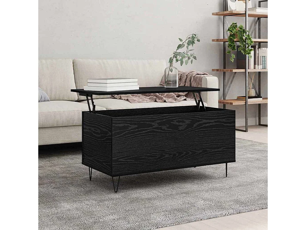 Mesa de centro Carvalho preto 90 x 44.5 x 45 cm