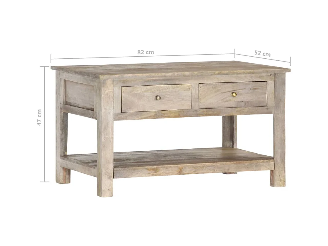 Salontafel 82x52x47 cm massief mangohout