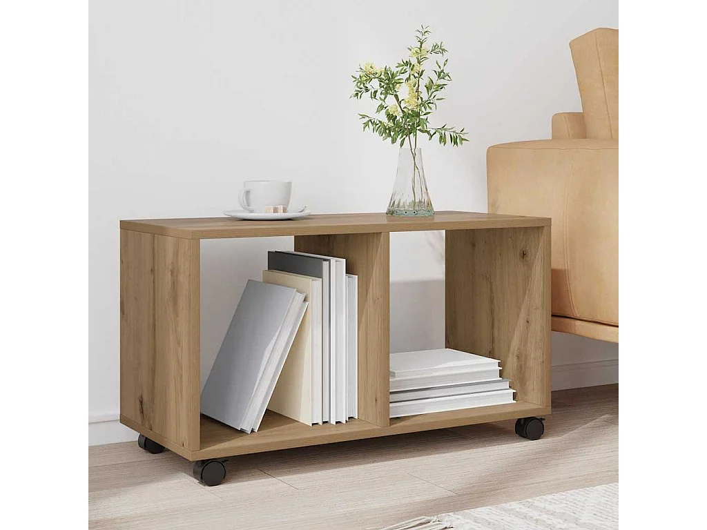 Armario con ruedas madera ingeniería artisian 72x33x42,5 cm