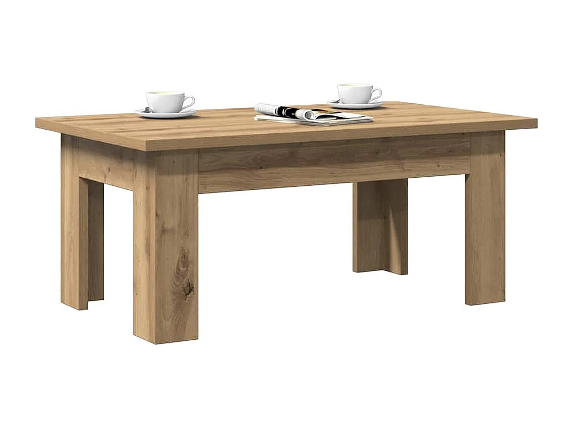 Mesa de centro madera de ingeniería roble artisan 100x60x42 cm