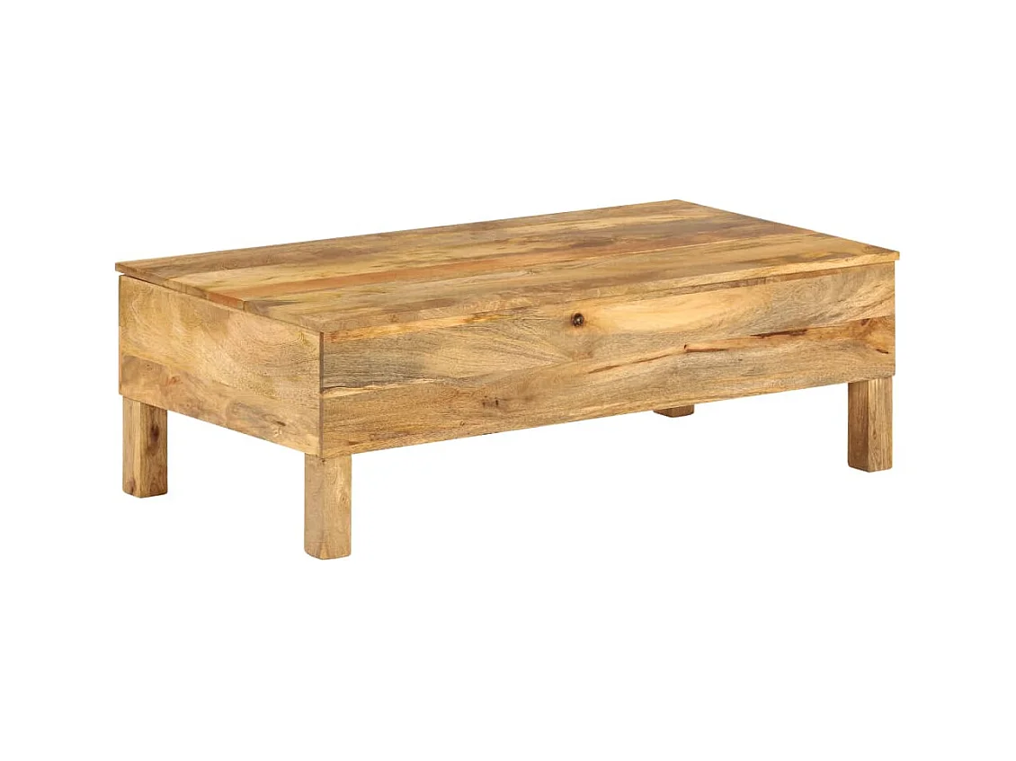 Mesa de centro madeira de mangueira maciça 110x55x35 cm