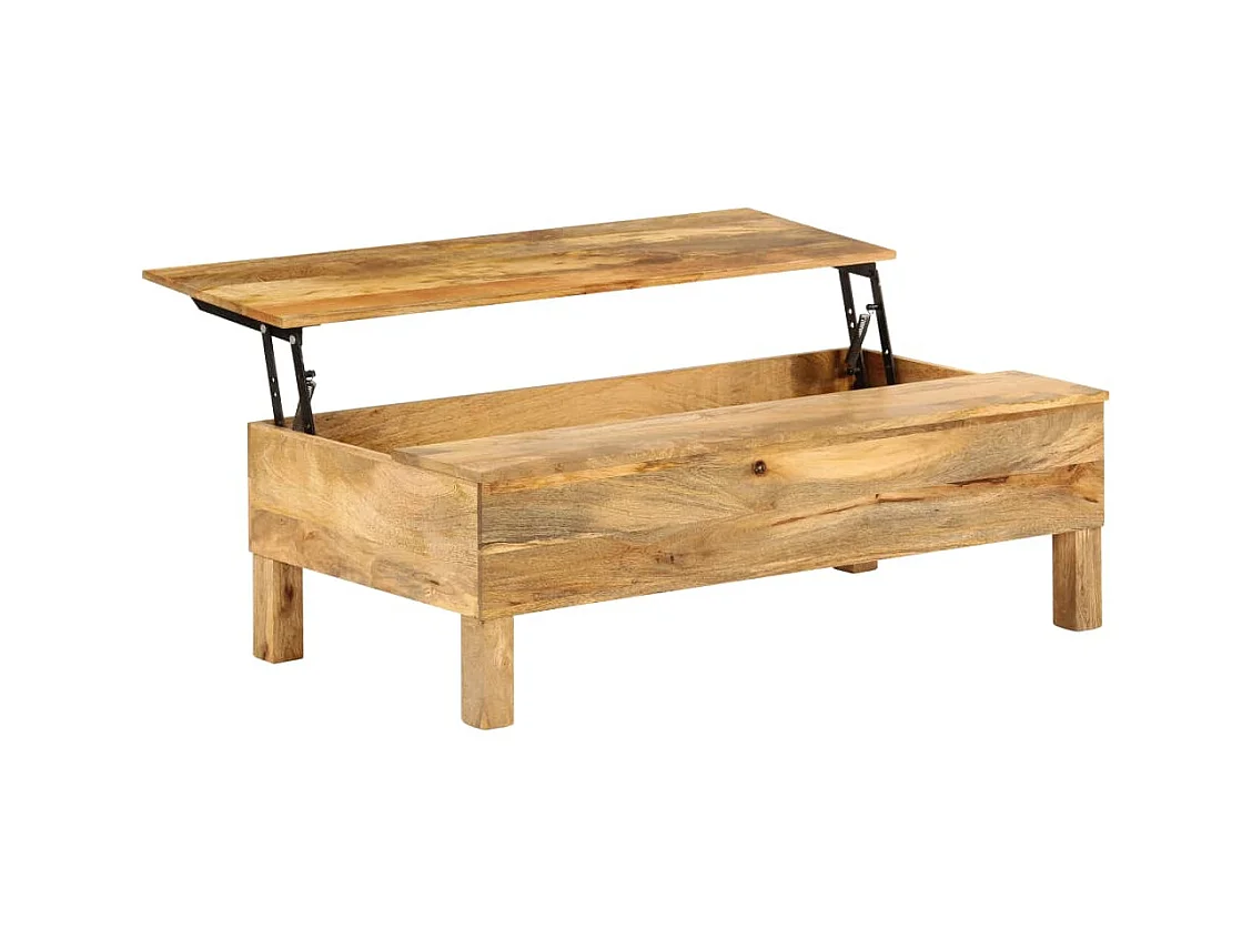 Mesa de centro madeira de mangueira maciça 110x55x35 cm