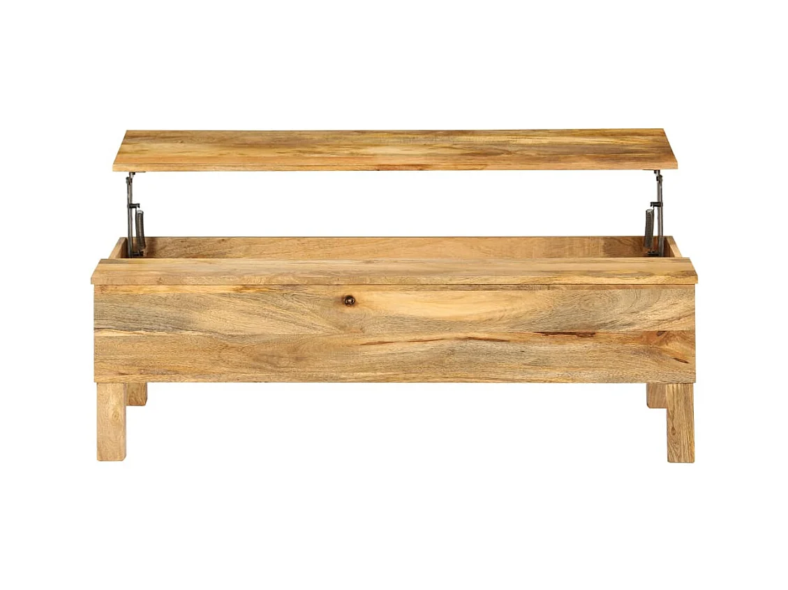 Mesa de centro madeira de mangueira maciça 110x55x35 cm