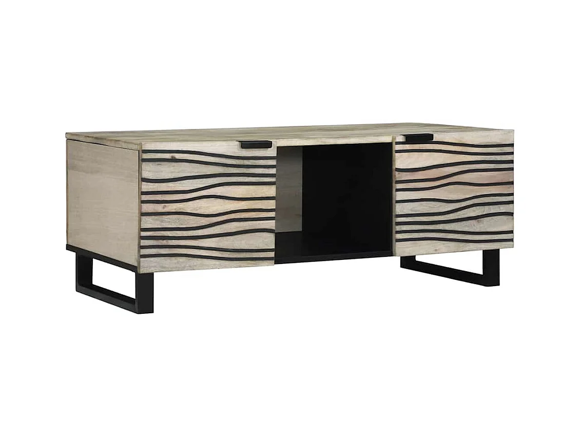 Table basse Beige et Noir 100 x 54 x 40 cm