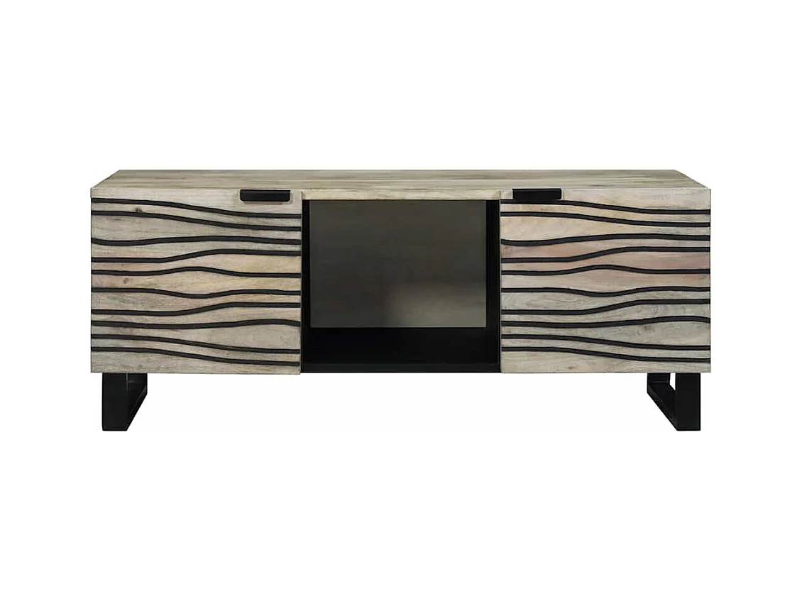 Table basse Beige et Noir 100 x 54 x 40 cm