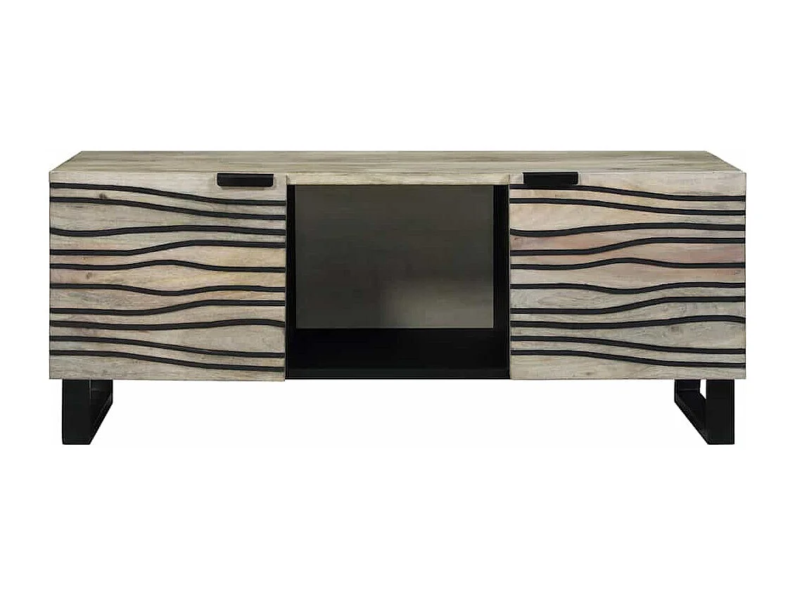 Mesa de centro Branco, Preto 100 x 54 x 40 cm