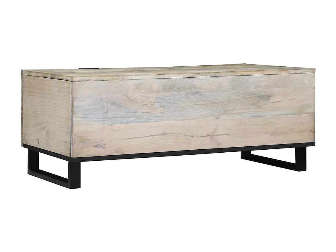 Mesa de centro Branco, Preto 100 x 54 x 40 cm