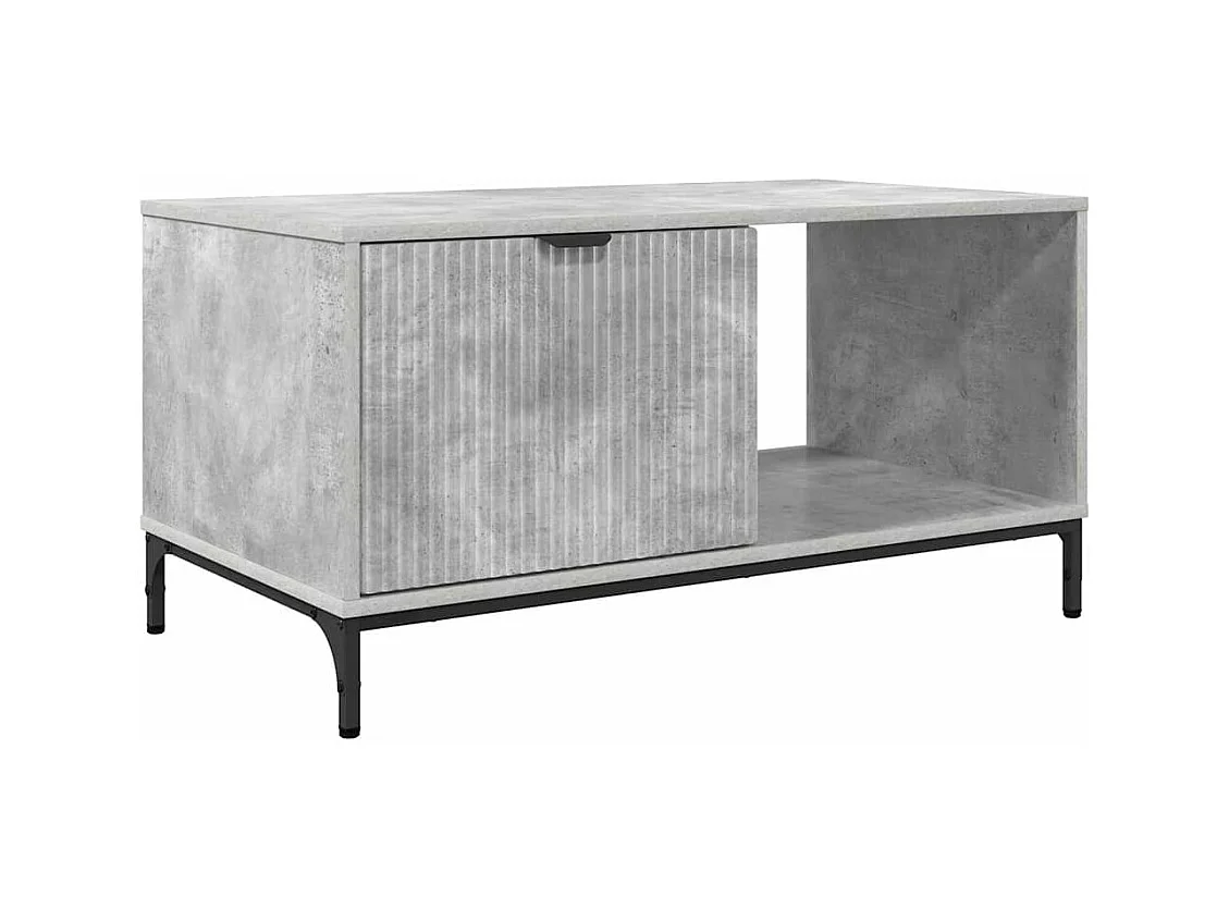 Table basse Gris béton 90 x 49 x 46 cm Bois d'ingénierie