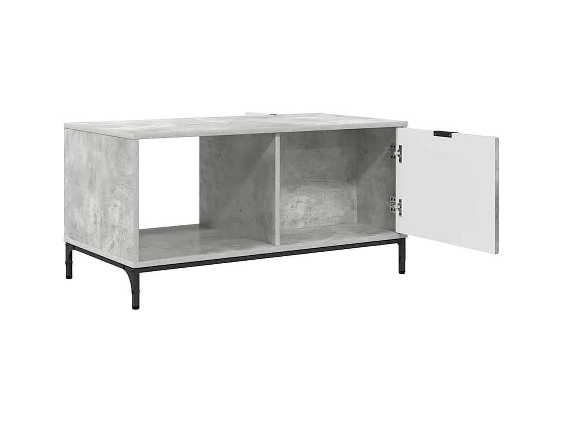 Table basse Gris béton 90 x 49 x 46 cm Bois d'ingénierie