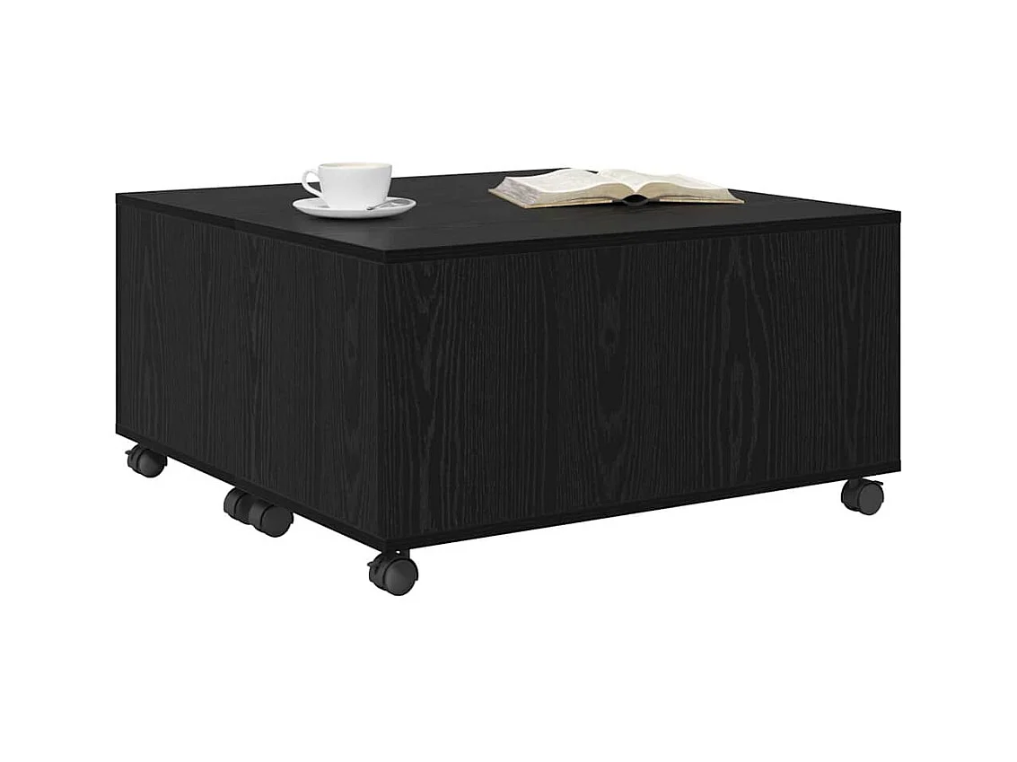 Table basse Chêne noir 75 x 75 x 38 cm Bois d'ingénierie