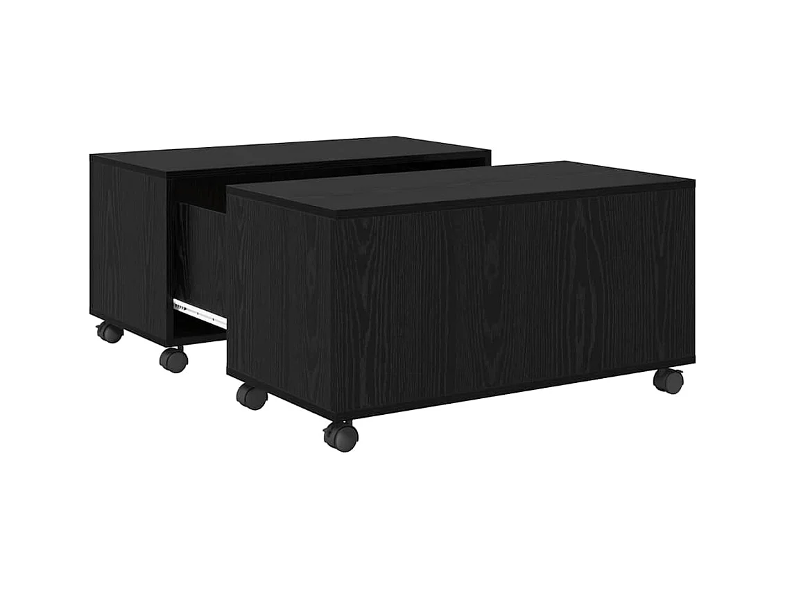 Table basse Chêne noir 75 x 75 x 38 cm Bois d'ingénierie