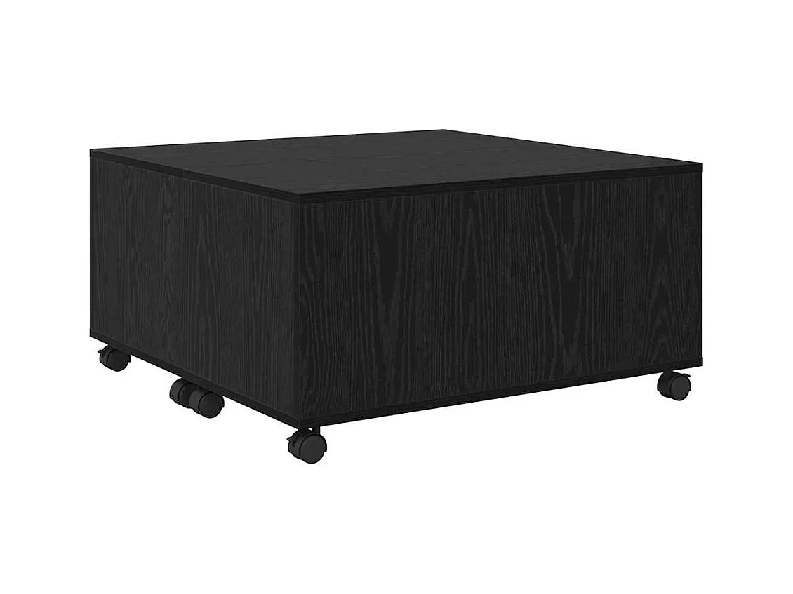 Table basse Chêne noir 75 x 75 x 38 cm Bois d'ingénierie