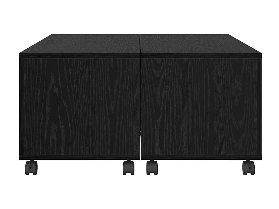 Salontafel Zwart eiken 75 x 75 x 38 cm Bewerkt hout