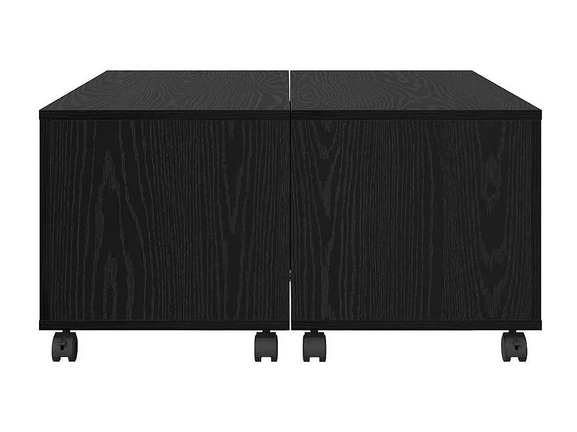 Salontafel Zwart eiken 75 x 75 x 38 cm Bewerkt hout