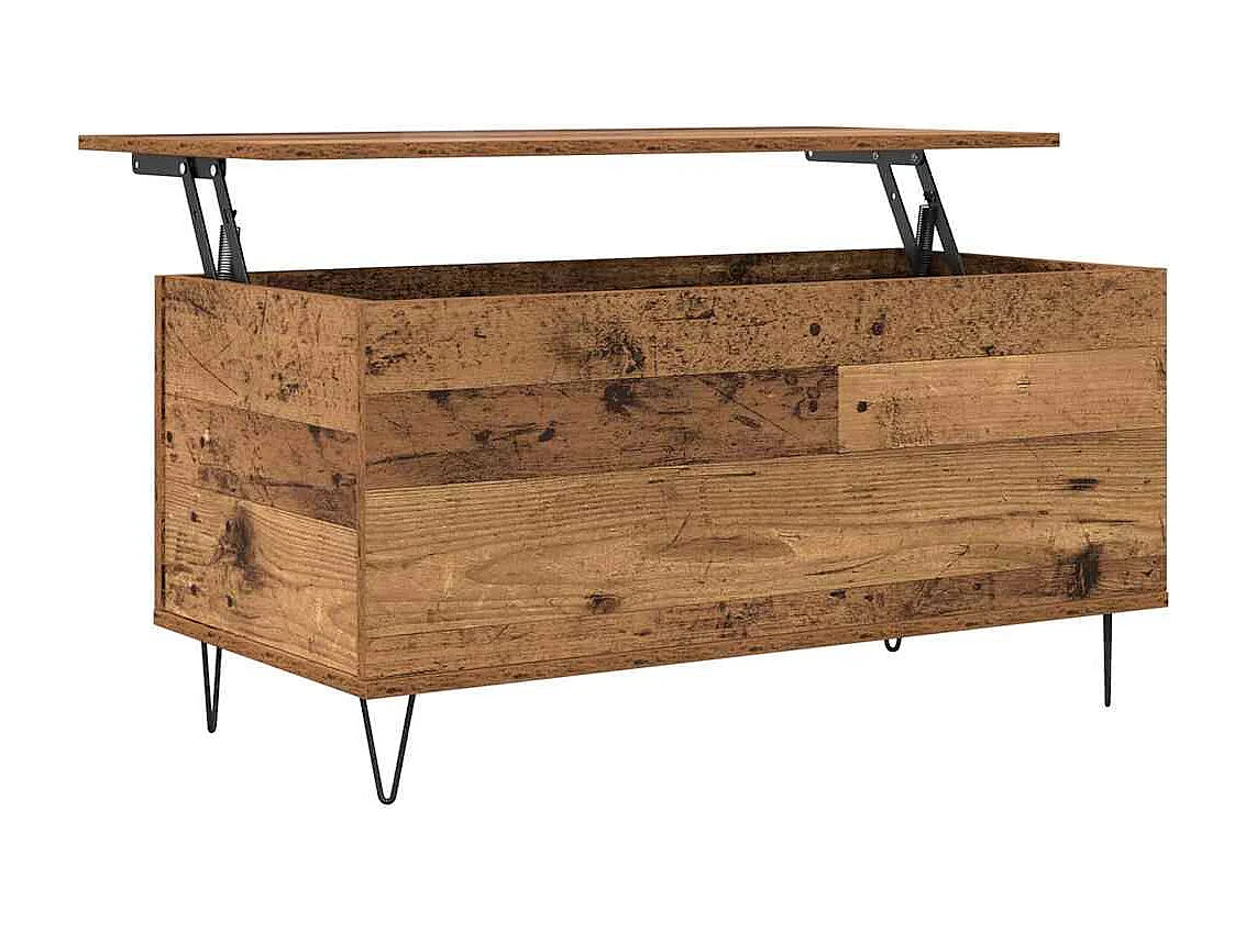 Table basse Bois ancien 90 x 44.5 x 45 cm Bois d'ingénierie