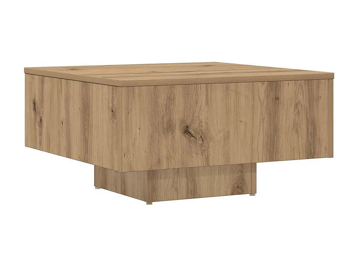 Mesa de centro 60x60x31,5cm derivados madeira carvalho castanho