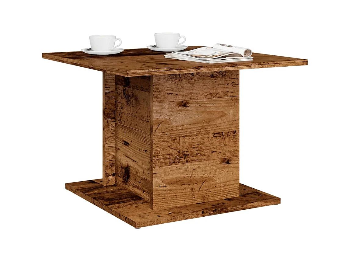 Table basse vieux bois 55,5x55,5x40 cm bois d'ingénierie